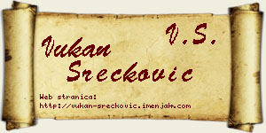 Vukan Srećković vizit kartica